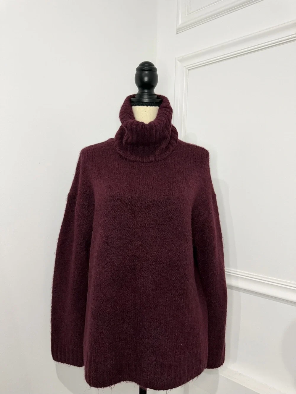 Vici Burgundy Cozy Turtleneck Sweater